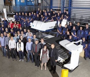 Team von der Meyer BlechTechnik AG in Grosswangen im Jahr 2012